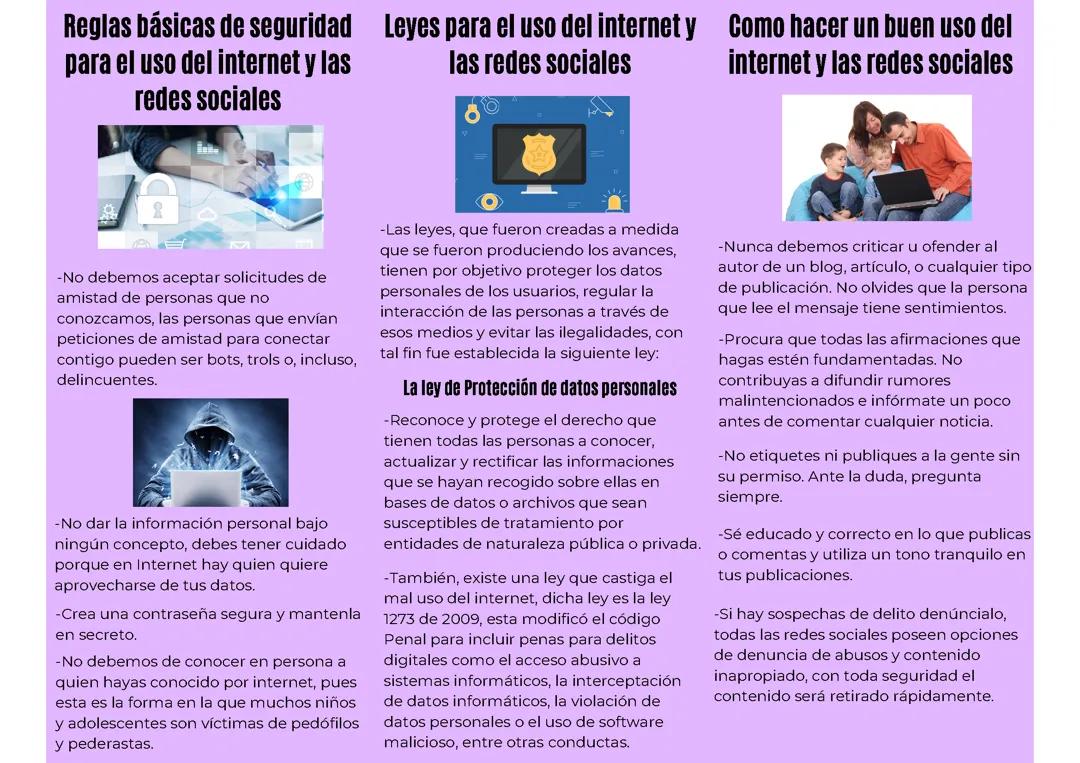 Reglas básicas de seguridad para el uso del internet y las redes sociales