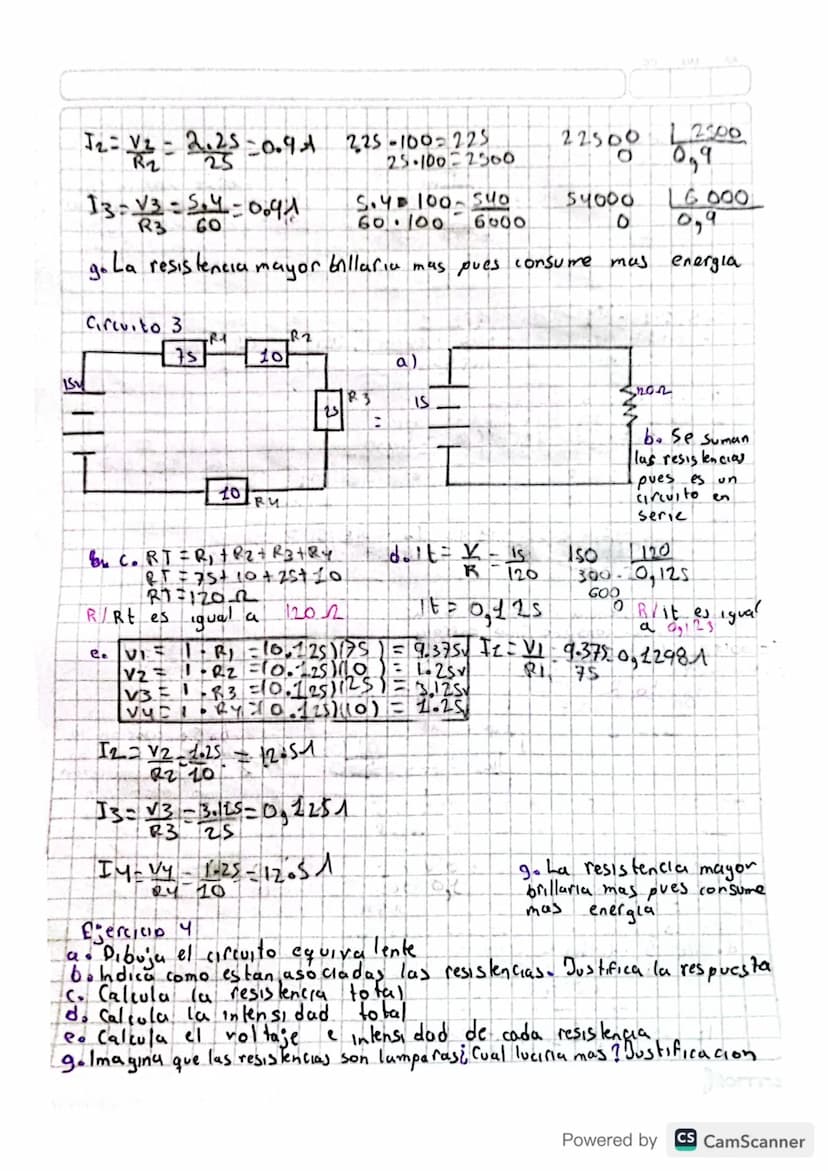 Circuitos Serie, Paralelo
NERIOL Indica que circuitos.
de forma mix ta
a.
C
+
Serie
Mixto
y
es ban en serie, cuales en
pures
Tels
y cuales
b