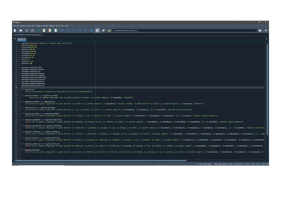 Practica de Programación Python con Criptomonedas