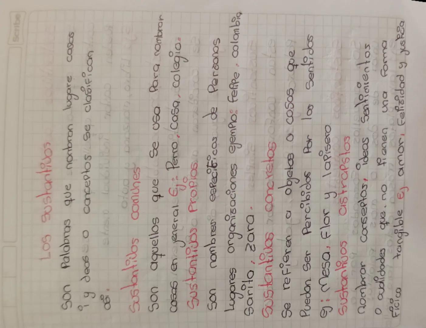 # Los sustantivos
Scribe
Son Palabras que nombran lugare casos
conceptos se clasifican
ig deos o
Bi
# Sustantivos comunes
Son aquellos que
C
