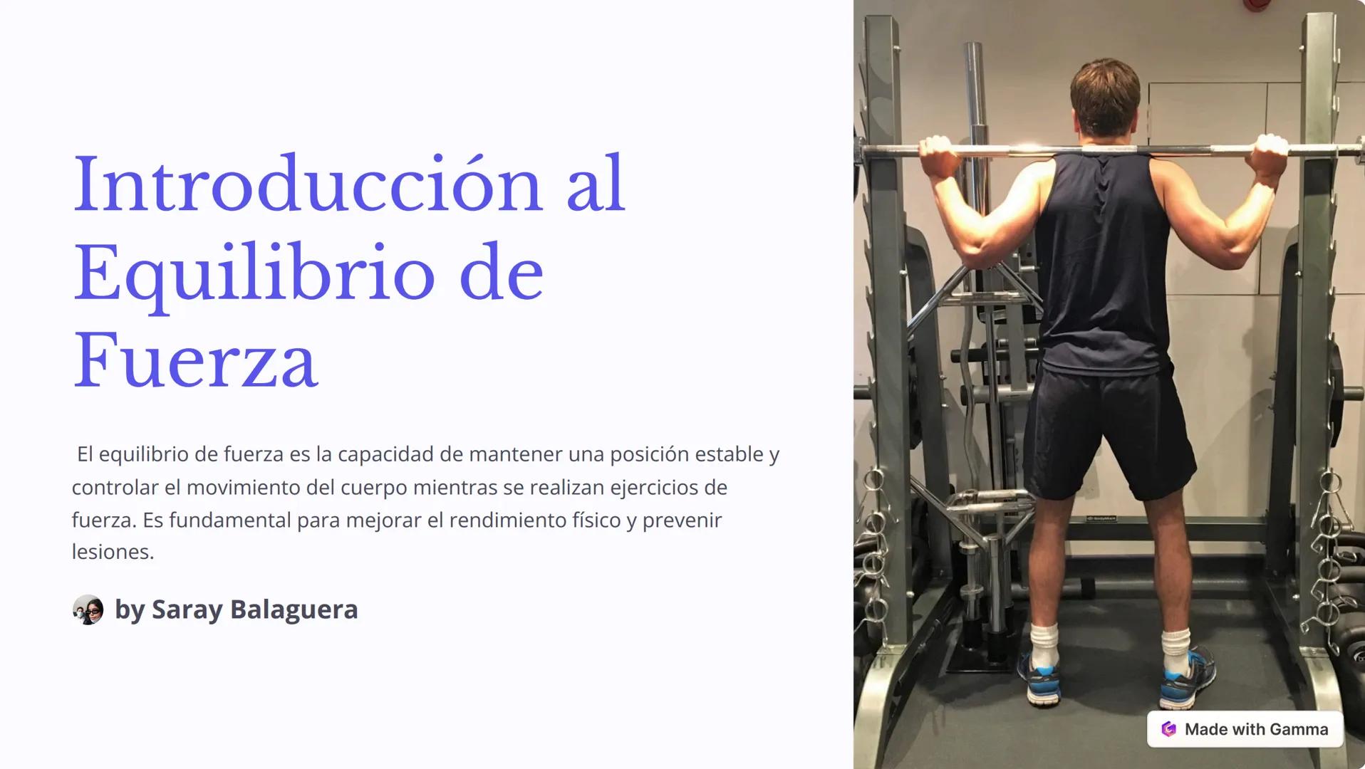 # Introducción al
Equilibrio de
Fuerza

El equilibrio de fuerza es la capacidad de mantener una posición estable y
controlar el movimiento d