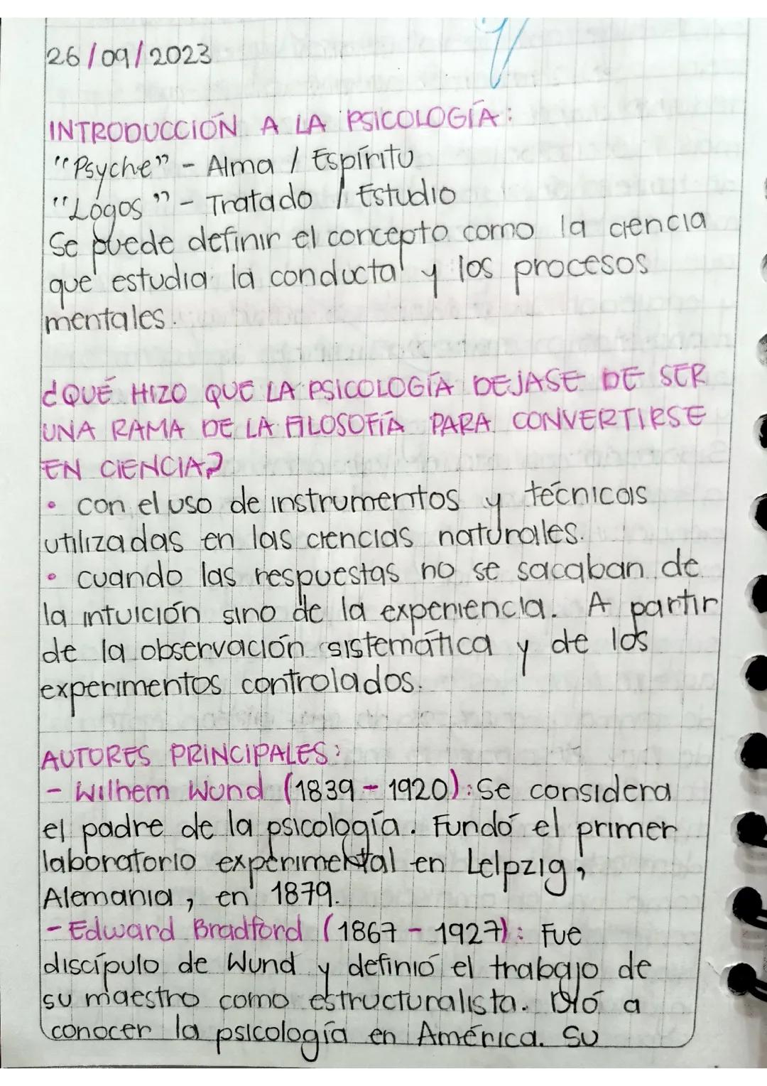 Introducción a la Psicología 