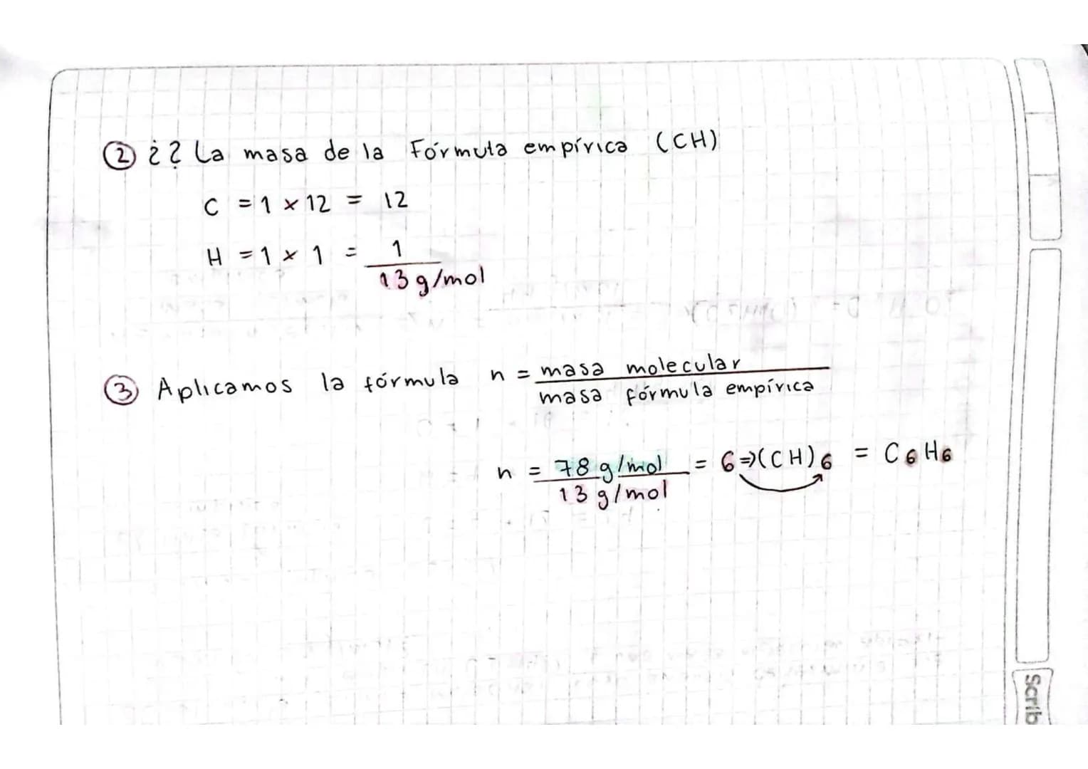 FORMULA EMPÍRICA
Determinacion de formula empírica.
¿Cuál es la formula empírica de un compuesto que tiene la siguiente
composición 70% de H