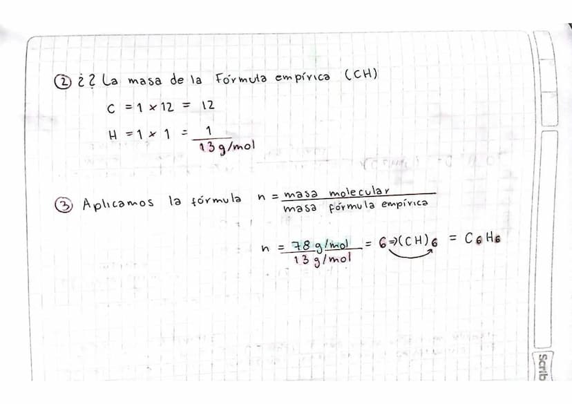 FORMULA EMPÍRICA
Determinacion de formula empírica.
¿Cuál es la formula empírica de un compuesto que tiene la siguiente
composición 70% de H