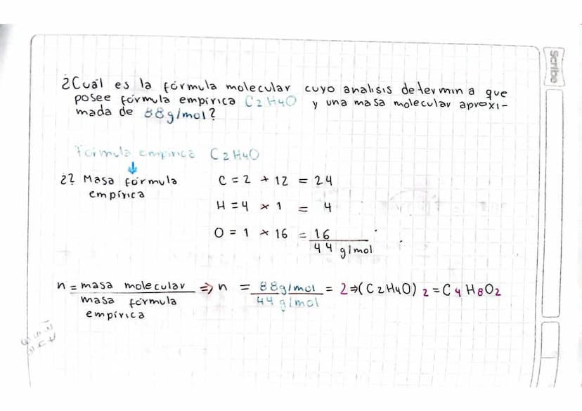 FORMULA EMPÍRICA
Determinacion de formula empírica.
¿Cuál es la formula empírica de un compuesto que tiene la siguiente
composición 70% de H