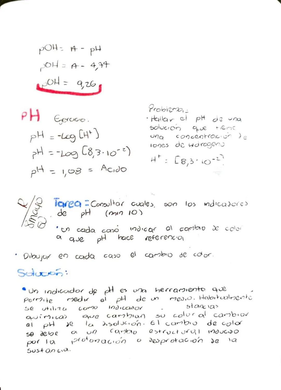 Formulass
de pH y pol

pH = -Log [H+]

POH= -L09 COH-)

PH POH = 14

Ejemplo:
• Determinar el pH de una solución acida
para la wal la concen