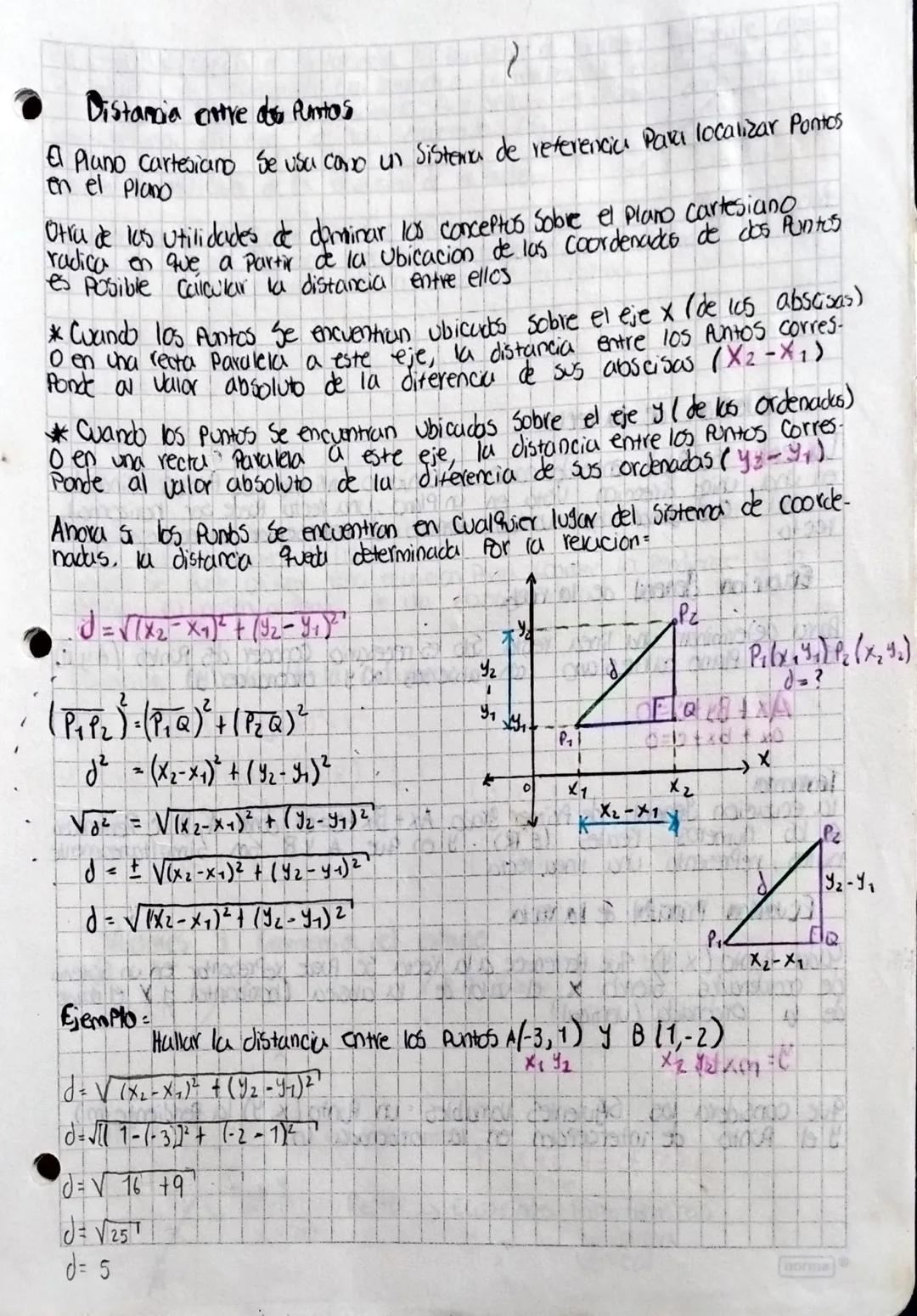 Distancia entre dos puntos (cálculo)