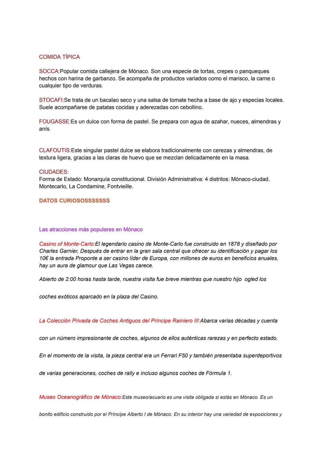 QUE ES

Mónaco es una pequeña ciudad-estado independiente en la costa mediterránea de Francia, conocida
por sus lujosos casinos, la bahía bo