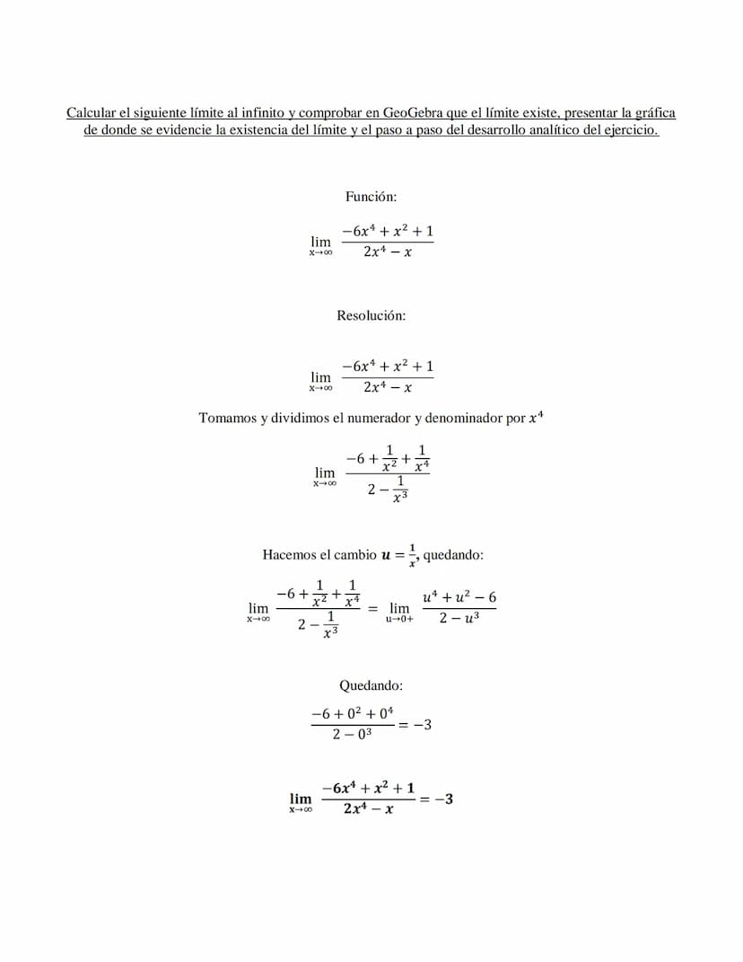 Desarrollo de los ejercicios
Graficar en GeoGebra la siguiente función a trozos, y de acuerdo con ella determinar los límites laterales
dado