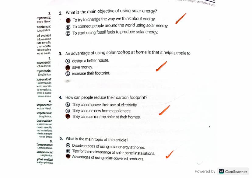 academica
DE ACUERDO CON EL SIGUIENTE TEXTO
RESPONDE LAS PREGUNTAS 1 A 5
There's no doubt that the solar-powered products available on the m