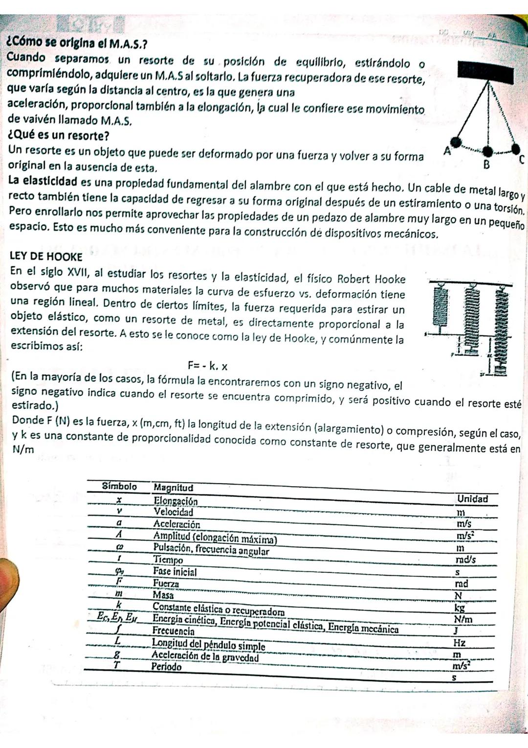 IITILINIŲ ARIVIONICO SIMPLE (M.A.S.)
Decimos que un cuerpo oscila o vibra cuando se mueve de forma periódica en torno a una posición de
equi