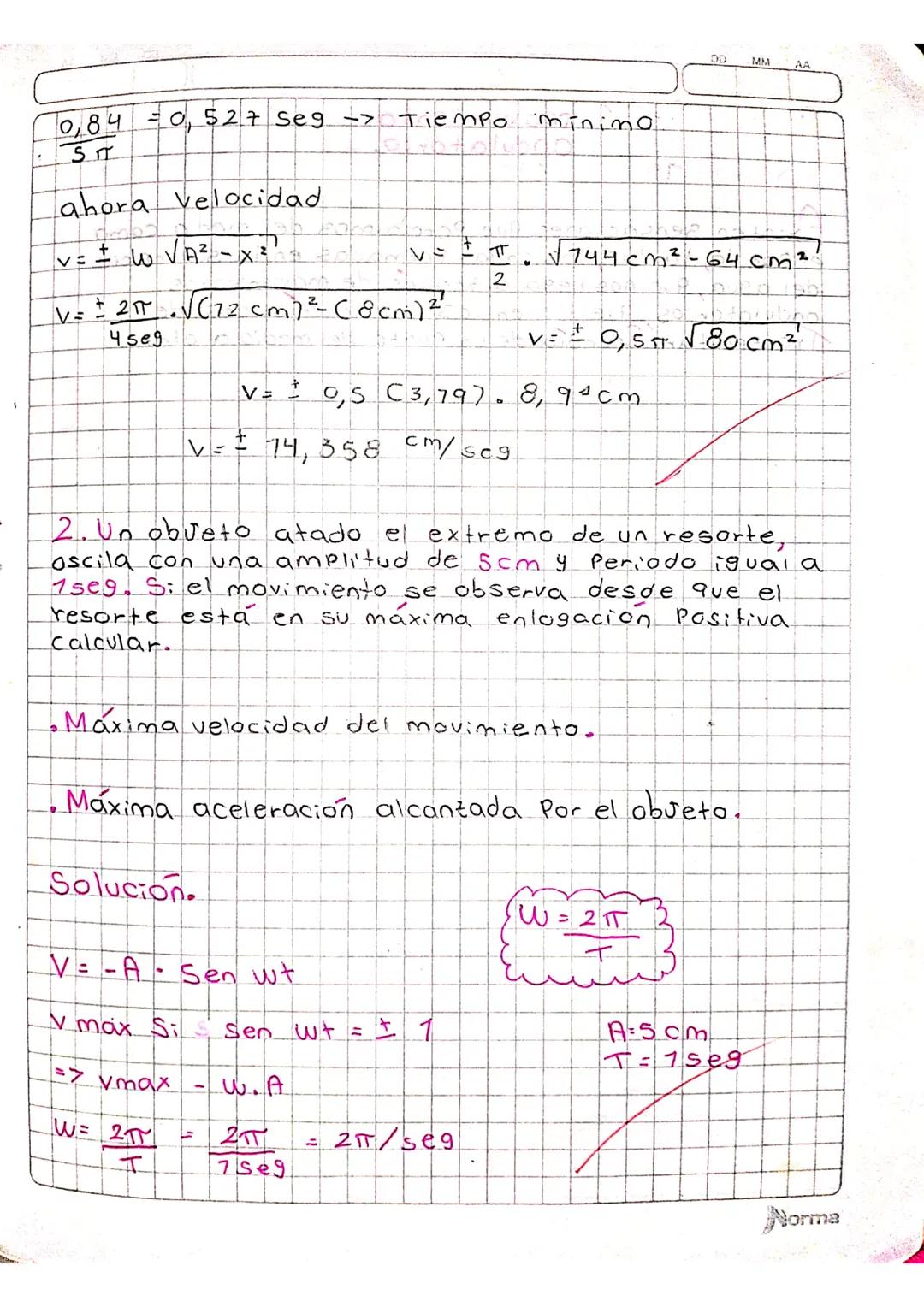 IITILINIŲ ARIVIONICO SIMPLE (M.A.S.)
Decimos que un cuerpo oscila o vibra cuando se mueve de forma periódica en torno a una posición de
equi