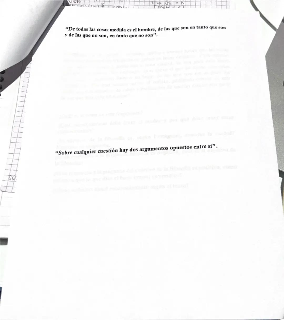 --- OCR Start ---
mis
0011 =
PROTAGORAS DE ABDERA (с. 484-414)
El más respetado de los sofistas, fue amigo y consejero de Pericles. Además
d
