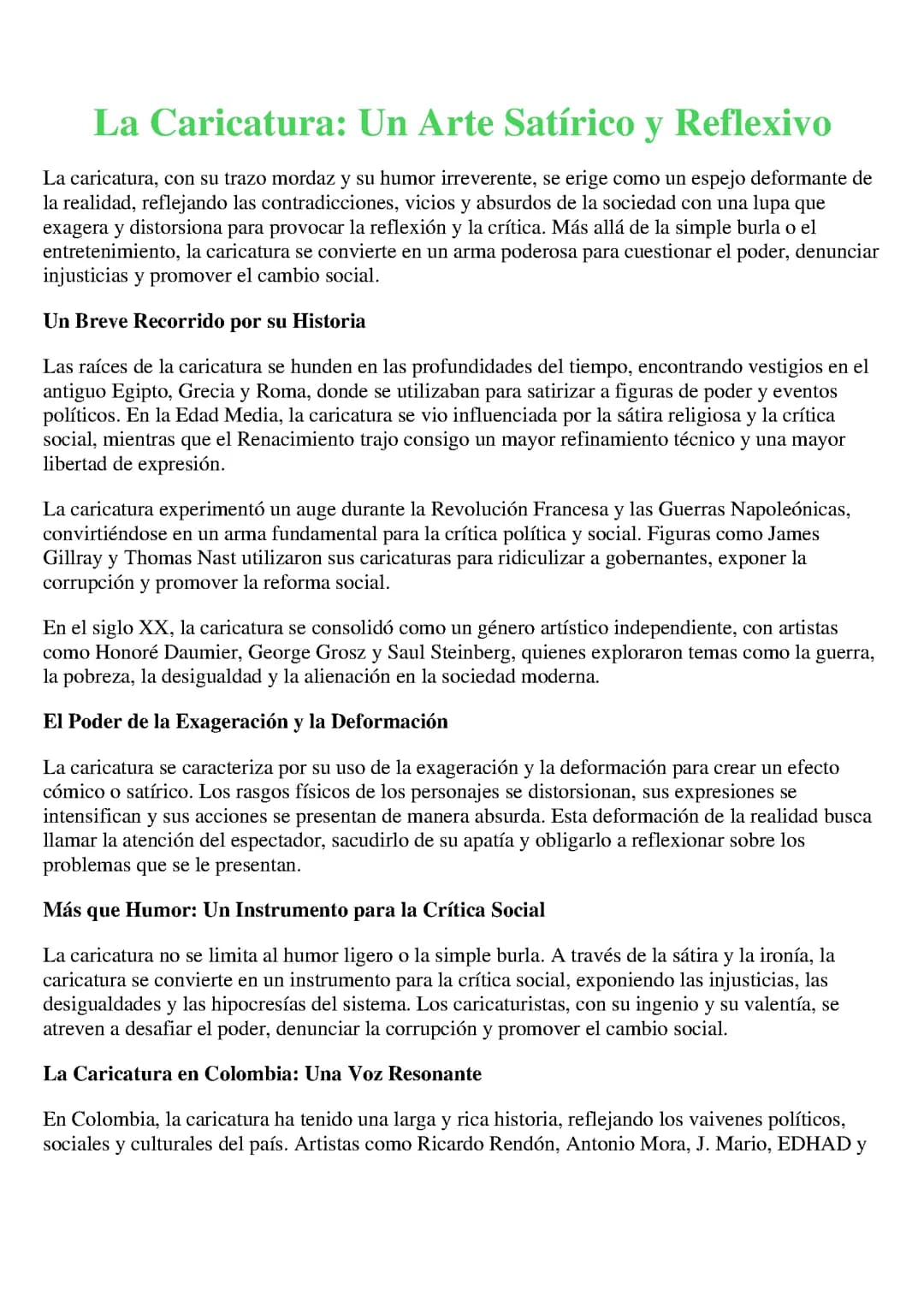 LA CARICATURA