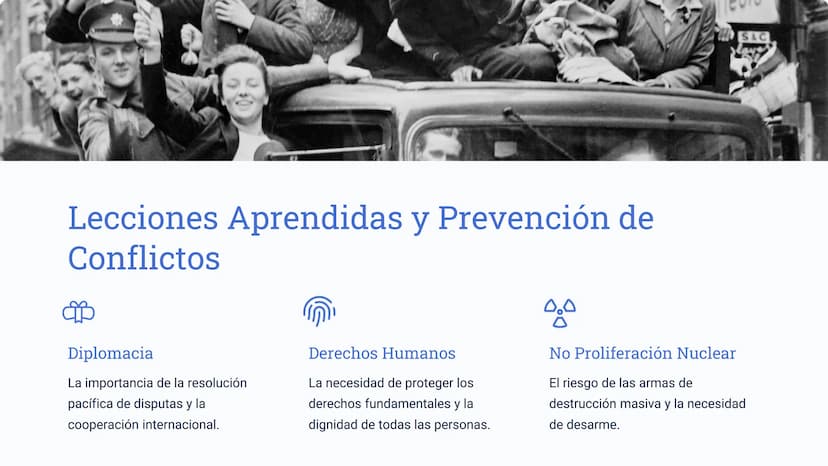 Segunda Guerra
Mundial
La Segunda Guerra Mundial fue un conflicto bélico de escala
global que tuvo lugar entre 1939 y 1945. Involucró a la m