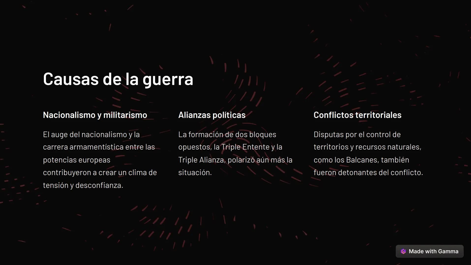 Introducción a la
Primera Guerra
Mundial
La Primera Guerra Mundial fue un conflicto bélico a escala global que
tuvo lugar entre 1914 y 1918.