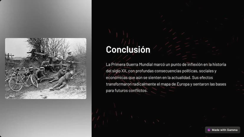 Introducción a la
Primera Guerra
Mundial
La Primera Guerra Mundial fue un conflicto bélico a escala global que
tuvo lugar entre 1914 y 1918.