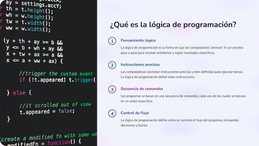 la programación
básica
La programación es la base de la tecnología moderna. Nos permite
crear aplicaciones, juegos, sitios web, y mucho más.