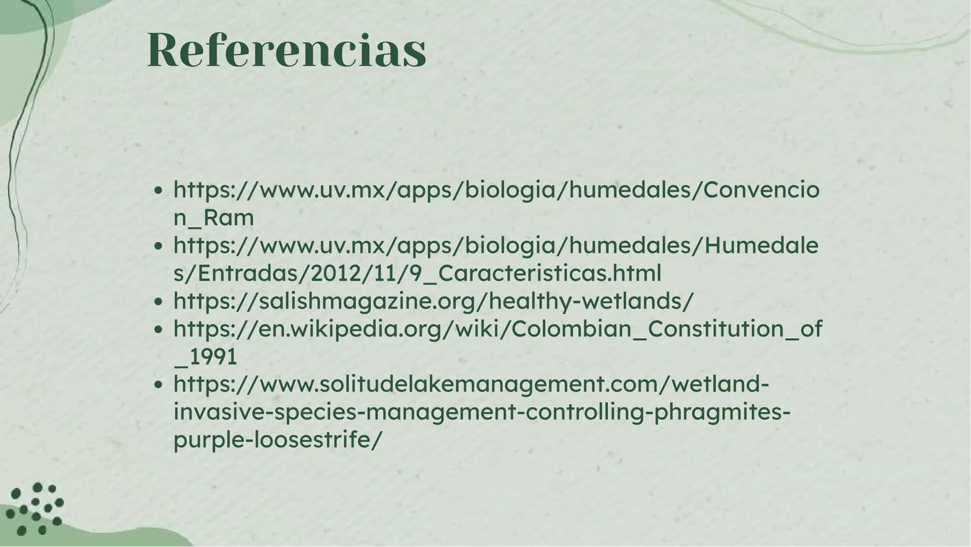 Importancia de los
Humedales en Colombia Definición de Humedales
Los humedales son áreas de tierra inundada de
forma permanente o temporal, 
