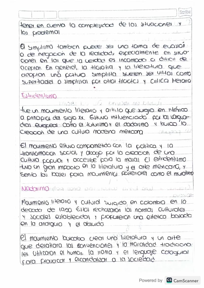 Sinter: Vanguardumo
티
El vanguardismo latinoamericano tue un movimiento artistico y
literario que sorgio a principios del siglo XX en Americ
