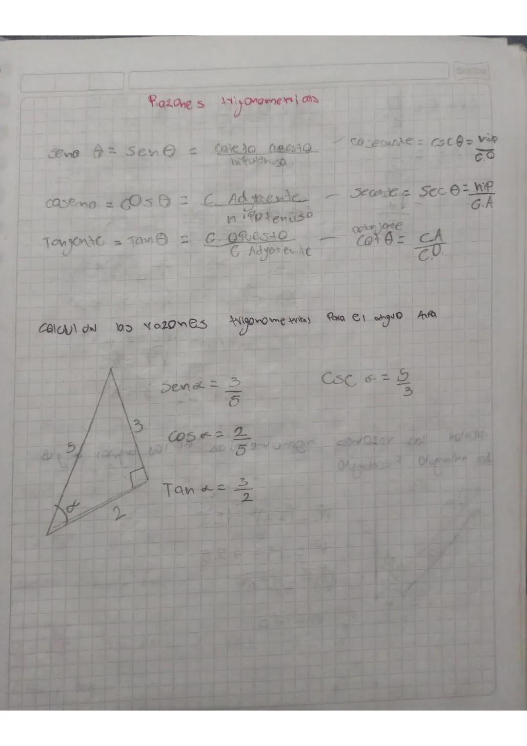 Razones trigonometricas