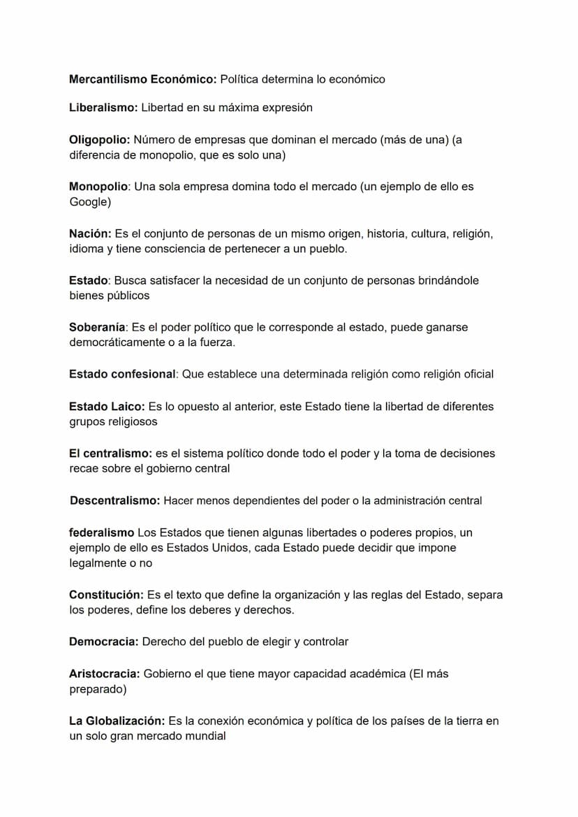 GLOSARIO DE DEFINICIONES FUNDAMENTALES EN
COMPETENCIAS CIUDADANAS
Capitalismo: (oferta y demanda)(propiedad privada lo que es suyo y de nadi