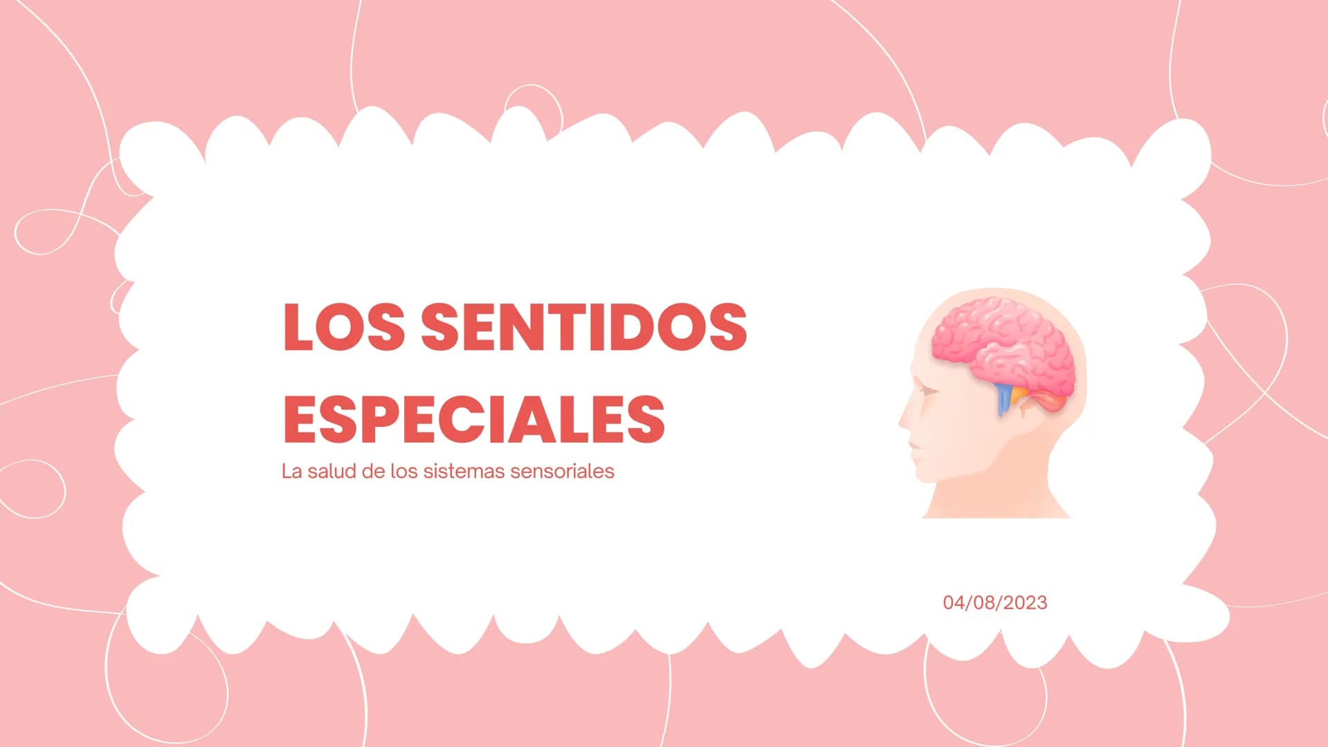 LOS SENTIDOS
ESPECIALES
La salud de los sistemas sensoriales
04/08/2023 LOS SENTIDOS ESPECIALES
?
Los sentidos especiales son el oído, la vi