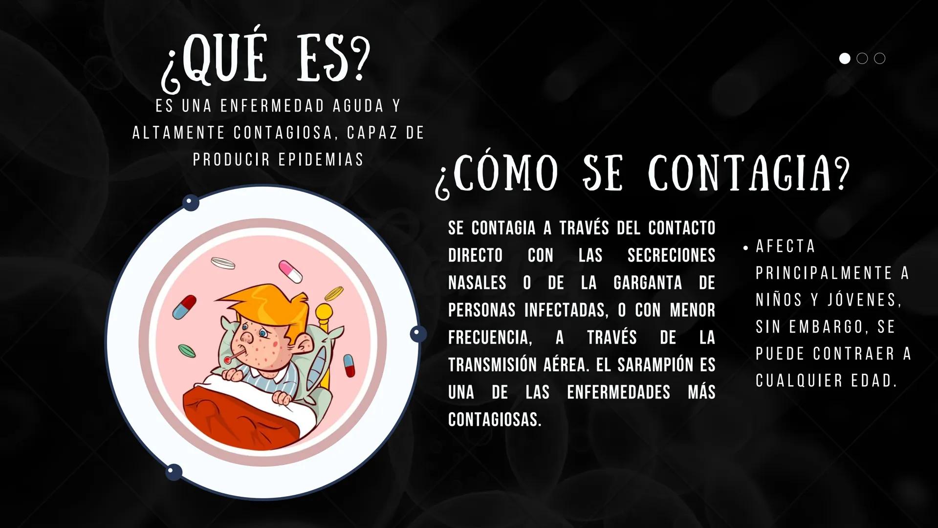 SARAMPIÓN

• LUISA ZUNIGA
• STEFANY GOMEZ
• YEINER TOVAR
• CAROL YLLERA
• NICOLE MARIN # ¿QUÉ ES?

ES UNA ENFERMEDAD AGUDA Y
ALTAMENTE CONTA
