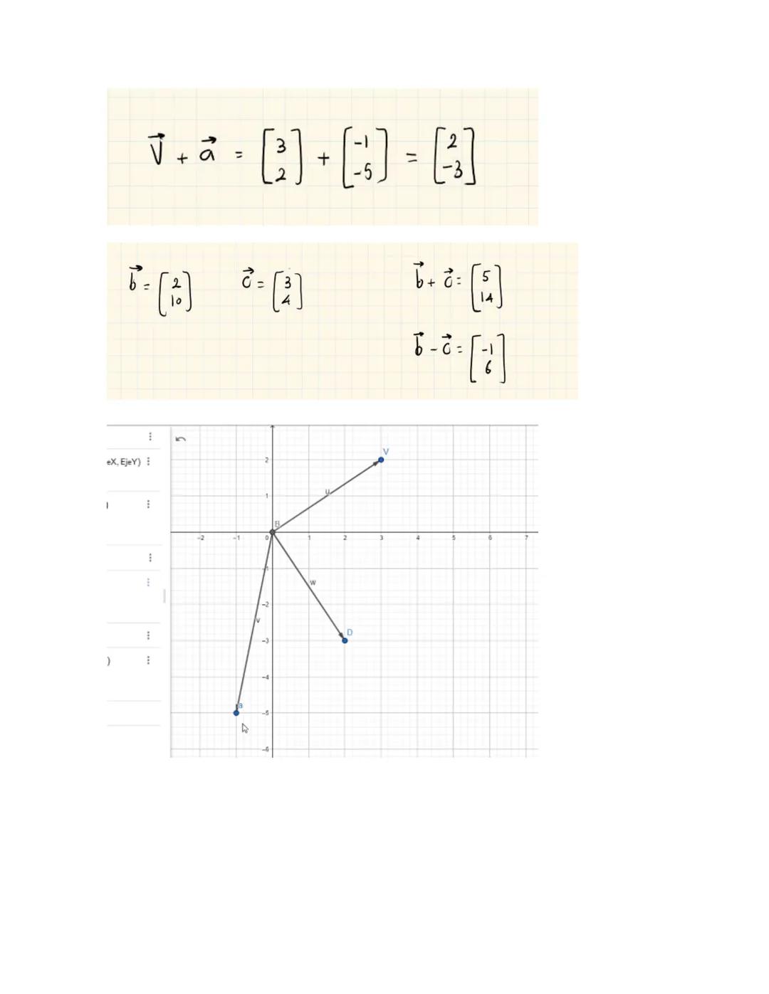 OPERACIONES CON VECTORES
VECTOR: Tiene dirección, sentido y magnitud.
Vectores libres
Suma:
+
=
A
+
до
Es conmutativa
Para que 2 vectores se