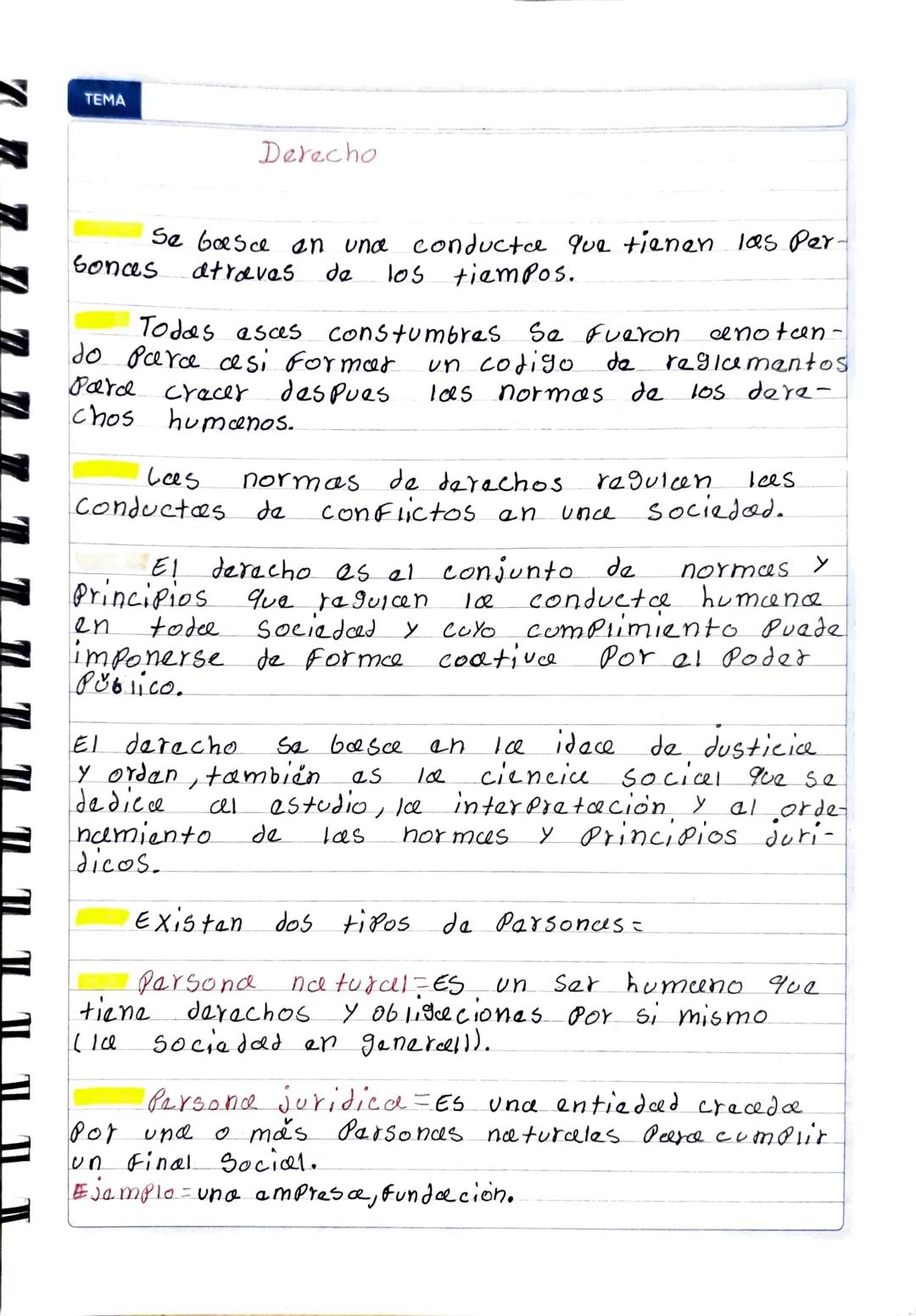 TEMA
Derecho
Se basa en una conducta que tienen las Per-
Sonas
los tiempos.
atraves
de
Todas esas constumbres Se Fueron.
anotan-
reglamentos