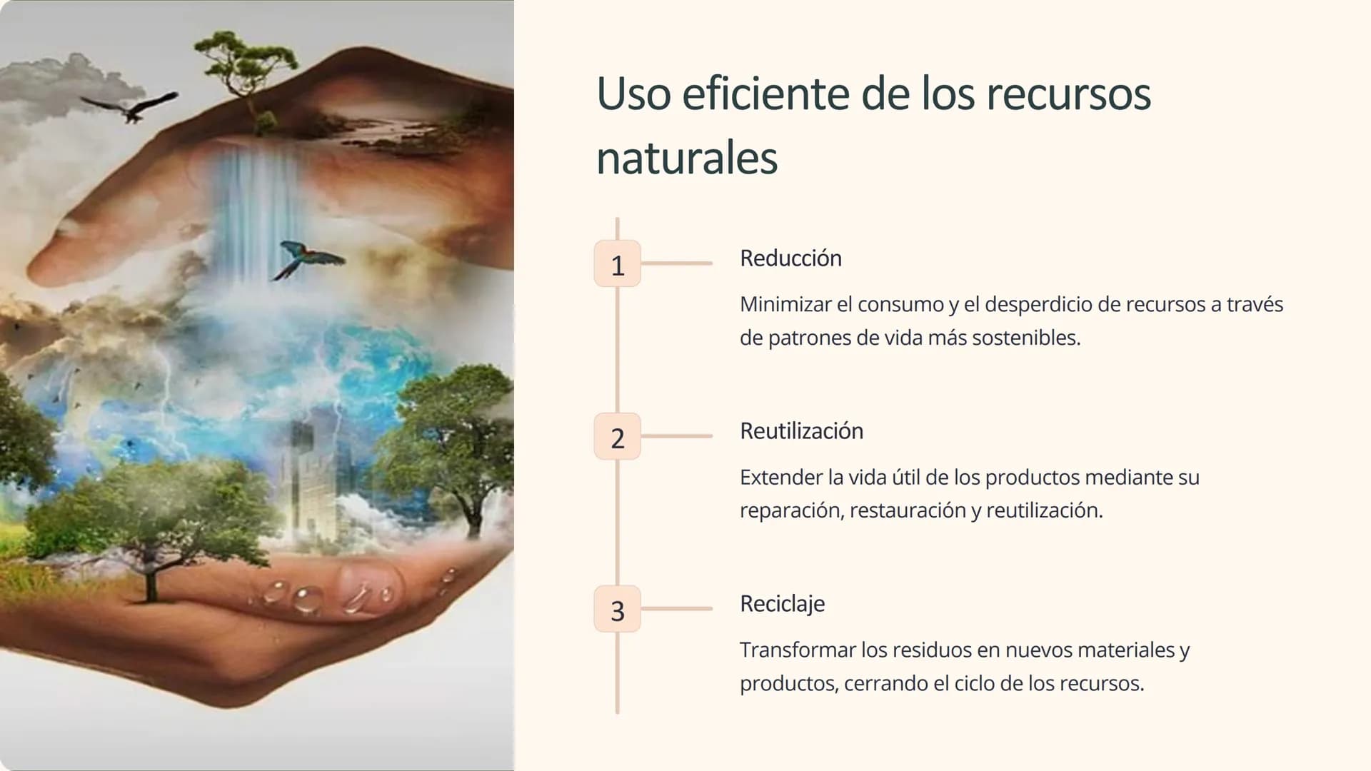 desarrollo sostenible
El desarrollo sostenible se enfoca en satisfacer las necesidades actuales
sin comprometer el futuro. Busca equilibrar 