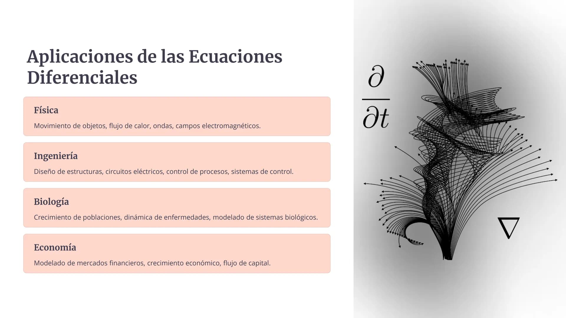 las Ecuaciones
Diferenciales
Las ecuaciones diferenciales son una herramienta
fundamental en matemáticas, física, ingeniería y otras
discipl