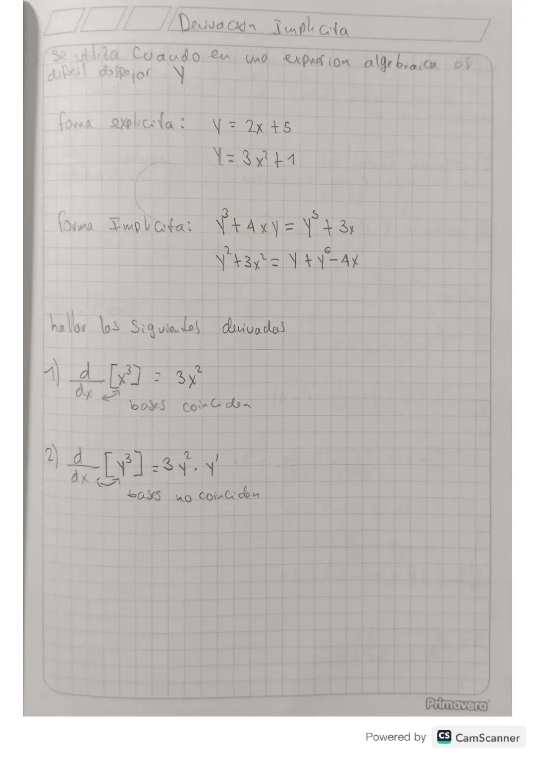 Derivación implicita 