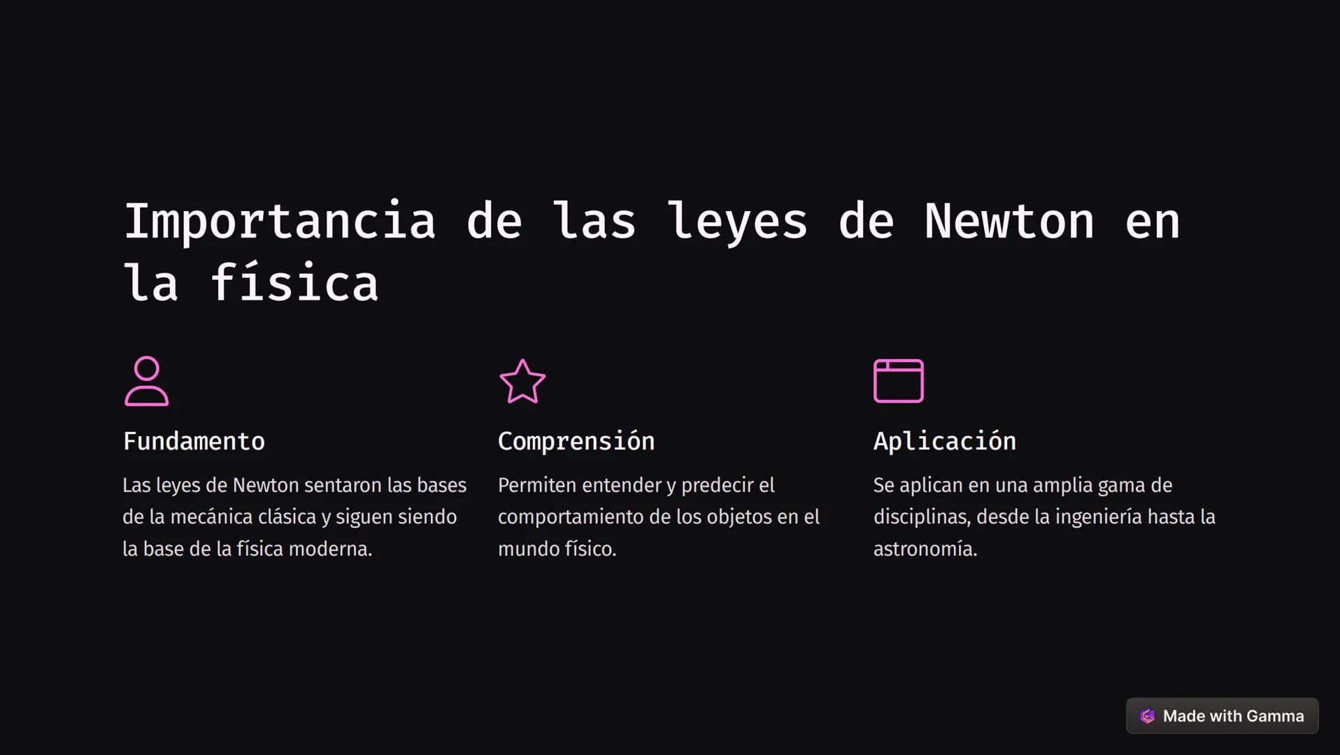 rope
Leyes de Newton
Las leyes de Newton, desarrolladas por el físico Isaac Newton, son principios
fundamentales que describen el movimiento