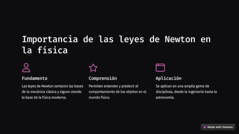 rope
Leyes de Newton
Las leyes de Newton, desarrolladas por el físico Isaac Newton, son principios
fundamentales que describen el movimiento