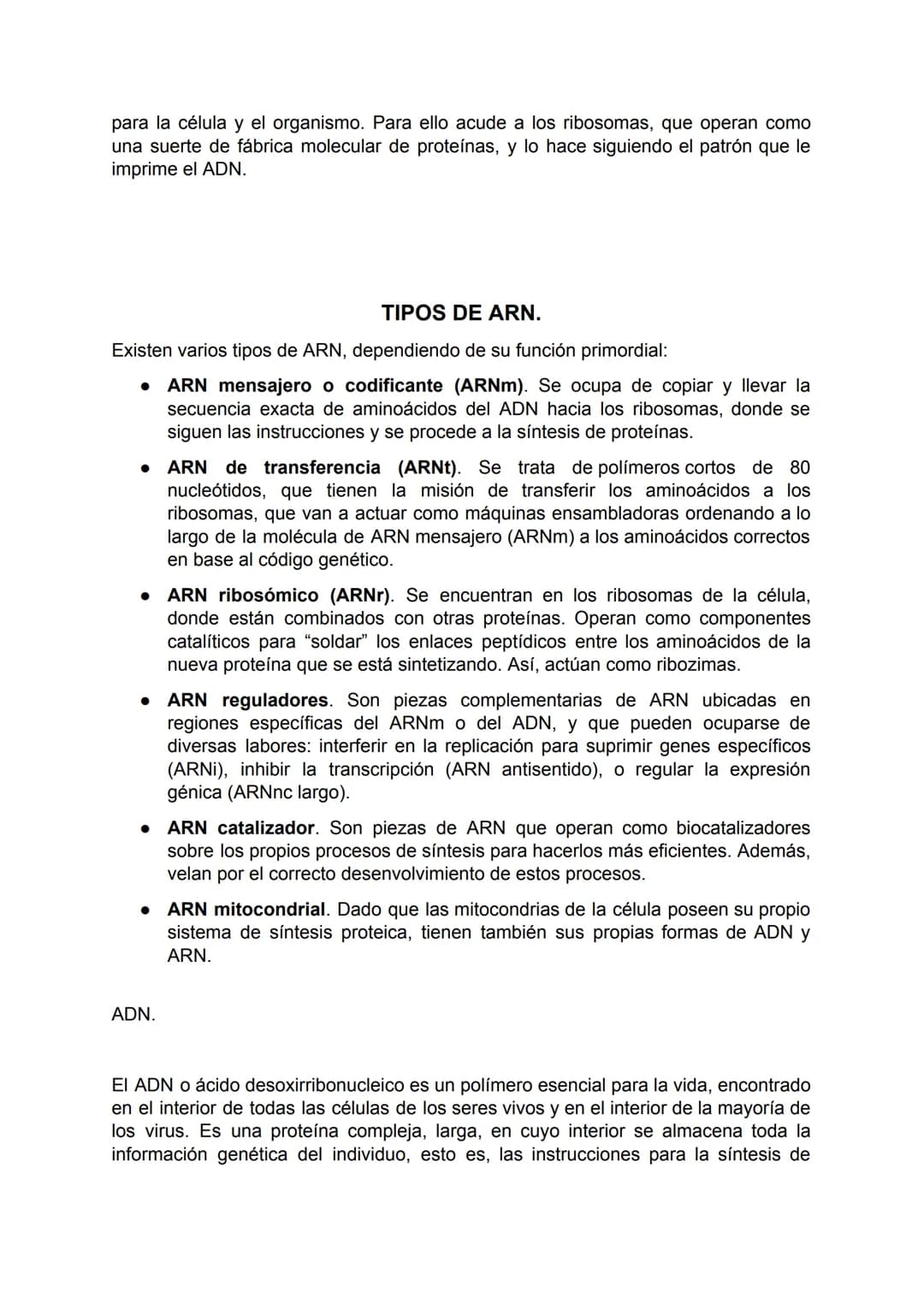 ACIDOS NUCLEICOS.
Los ácidos nucleicos son un tipo importante de macromoléculas presentes en todas
las células y virus. Las funciones de los