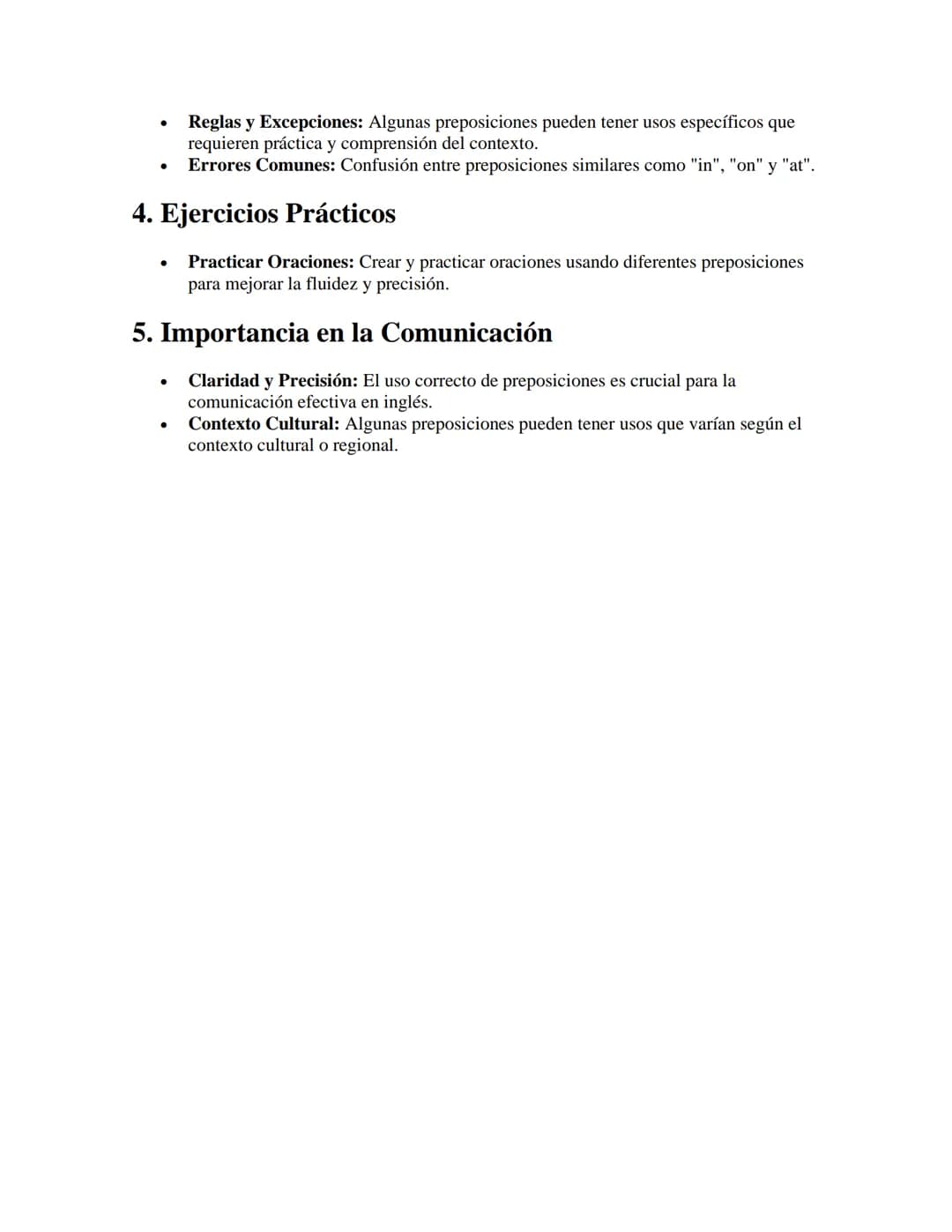 Preposiciones en Inglés
APUNTES//
1. Definición y Función
•
•
Definición: Las preposiciones son palabras que se utilizan para establecer
rel
