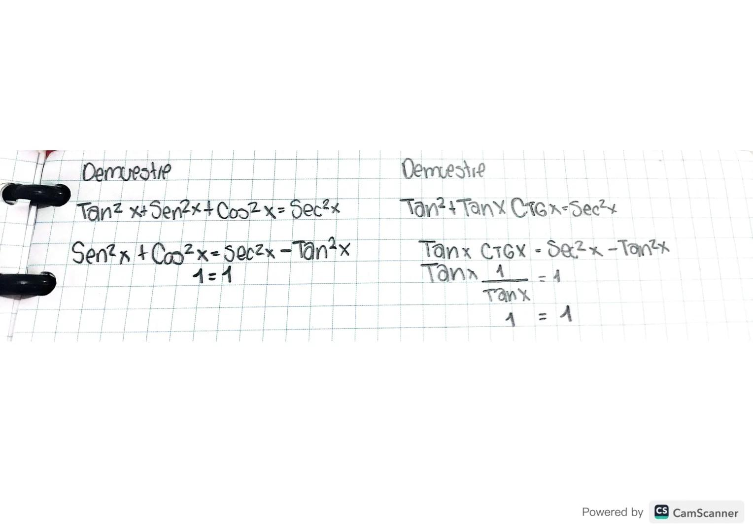 Today is riday 14th July 2023

# IDENTIDADES TRIGONOMETRICAS

Para demostrar una identidad trigonometrica buscamos converty la expresión en
