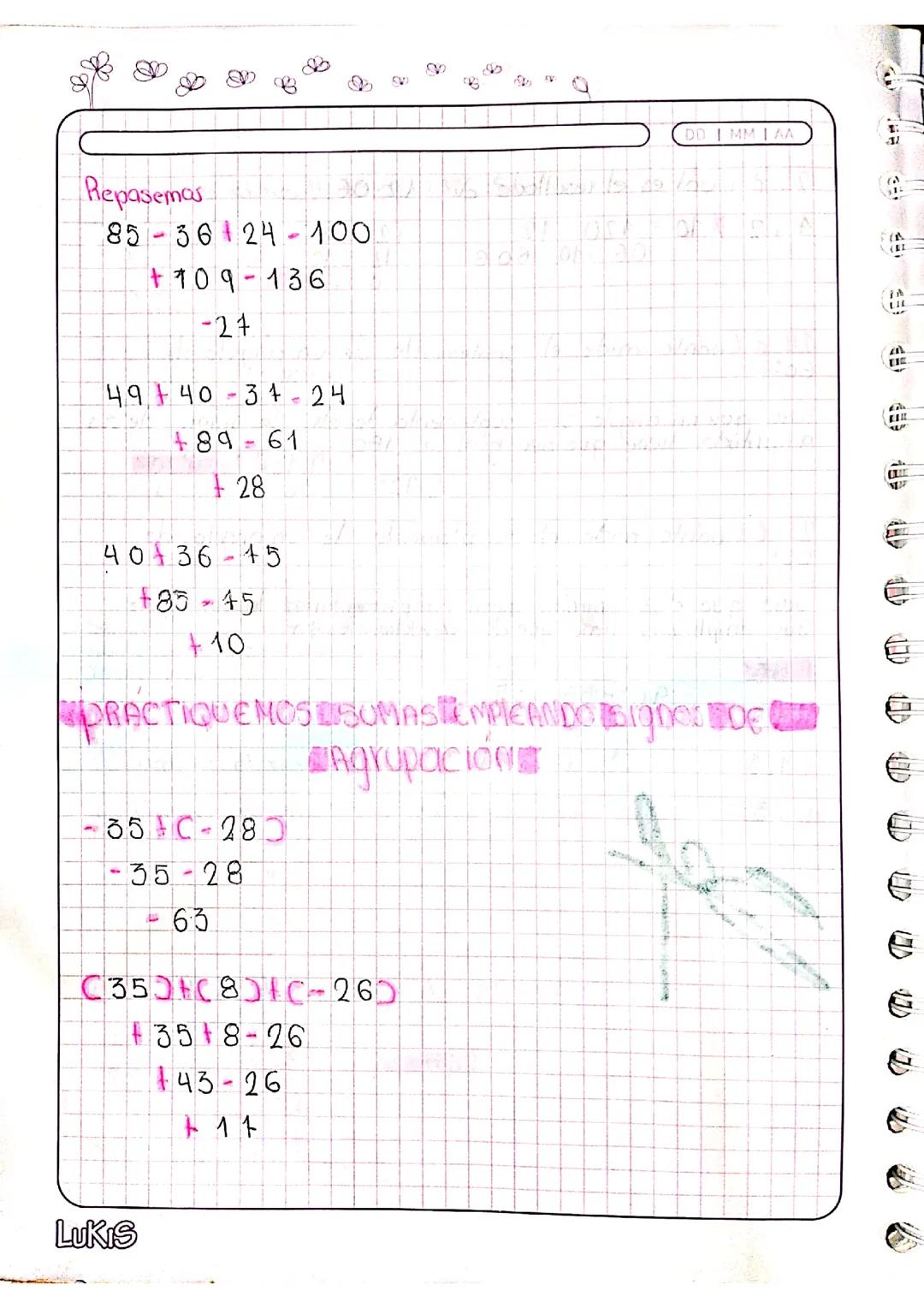 Repaso de los números enteros