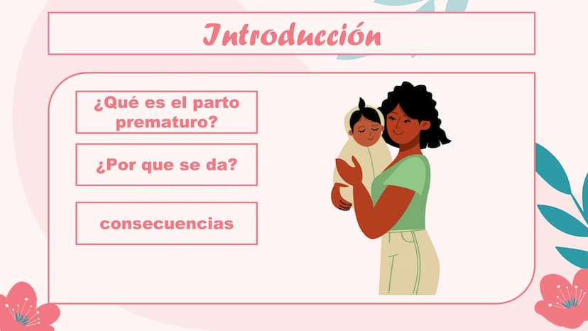 Parto
prematuro Introducción
¿Qué es el parto
prematuro?
¿Por que se da?
consecuencias ¿que es el parto prematuro?
Se considera parto premat