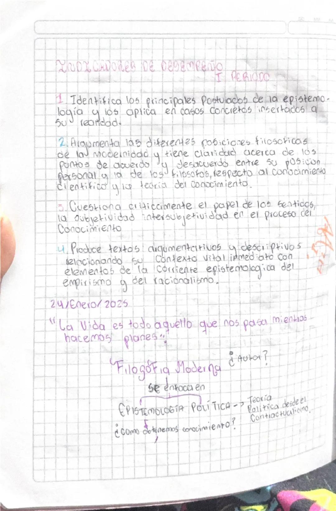 # Filosofia Moderna

Se enfoca en

- EPISTEMOLOGIA
- POLITICA -> Teoria politica desde el contractualismo

¿Como obtenemos Conocimiento? - I