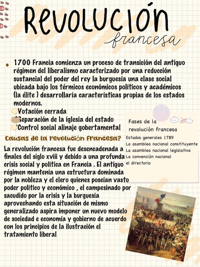 •
REVOLUCIÓN
francesa
1700 Francia comienza un proceso de transición del antiguo
régimen del liberalismo caracterizado por una reducción
sus