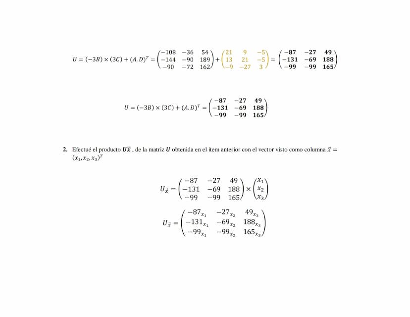 1. Escribimos una matriz doble que contiene a la matriz A en un
lado y a la matria identidad en el otro
1
0
(L)
A
10
Desarrollo de los ejerc