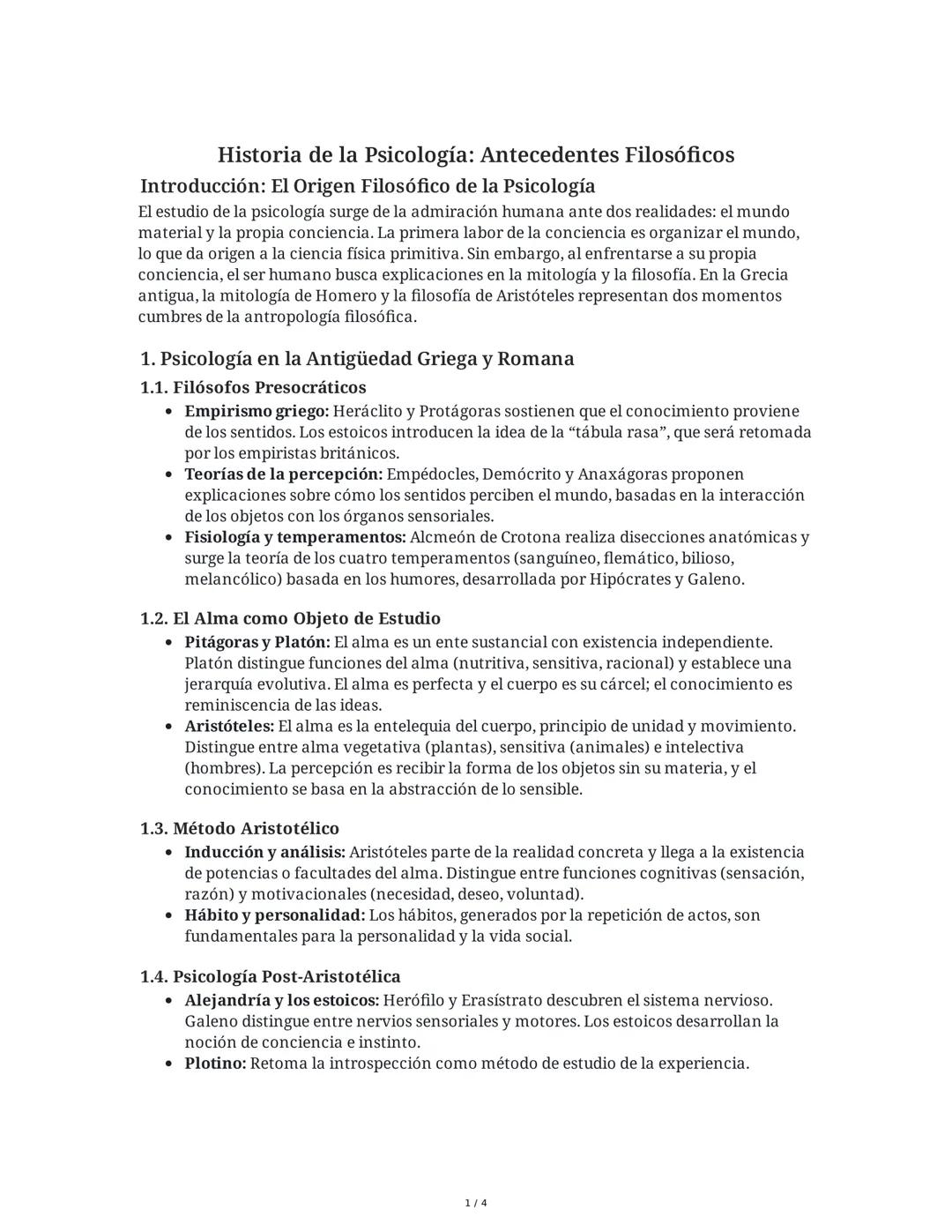 Historia y Filosofía en la Psicología