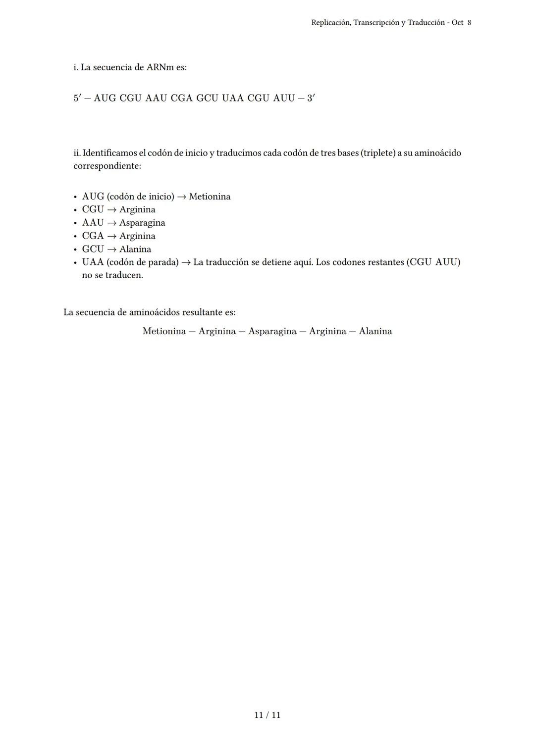 # Replicación, Transcripción y Traducción

Generado por Cielo Guzmán Barreto - Oct 8

Descripción: Este examen cubre los temas de replicació