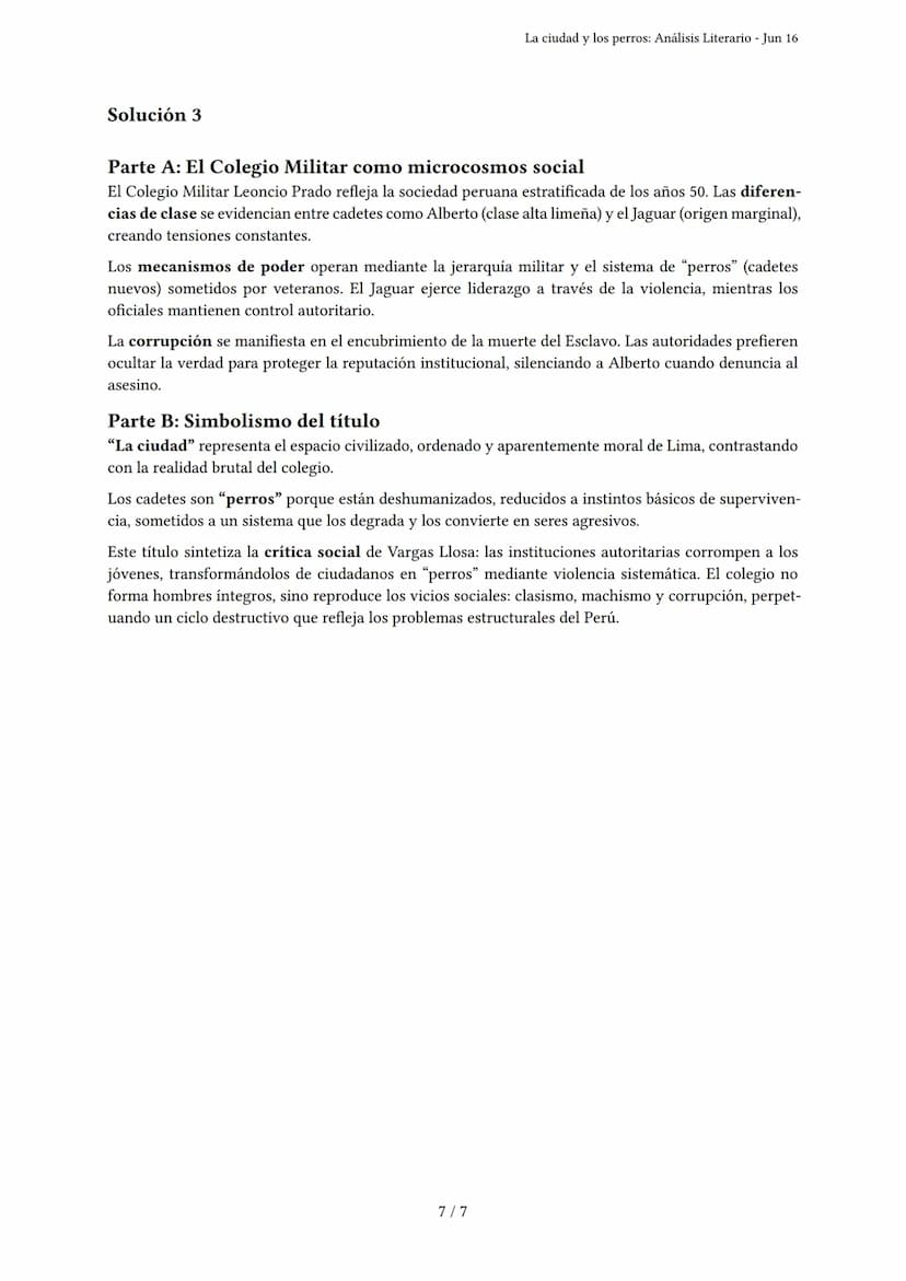 La ciudad y los perros: Análisis Literario
Generado por Gabriel Parodis - Jun 16
Descripción: Evaluación de comprensión y análisis de person