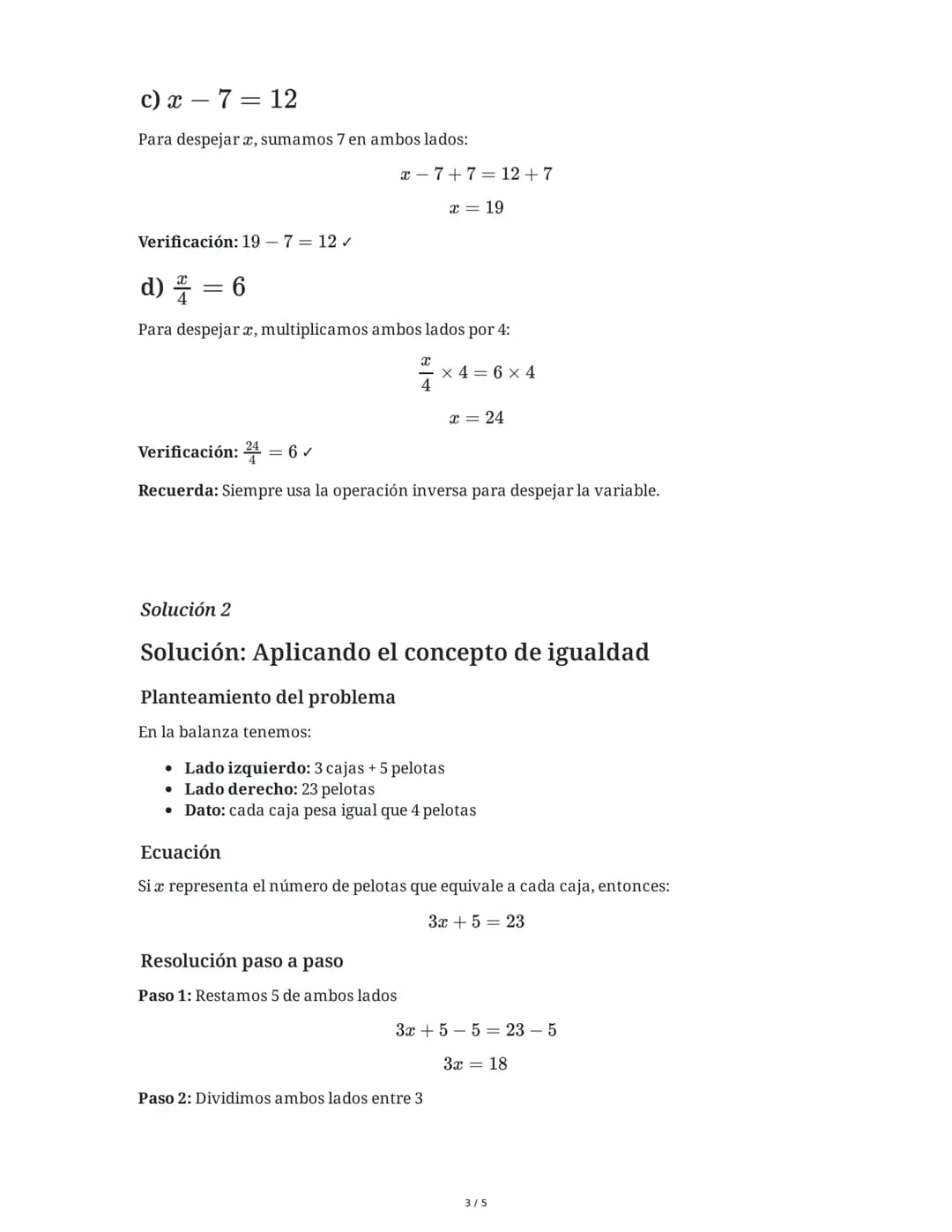 # Resolución de Ecuaciones Algebraicas y el Concepto de Igualdad

3 June 2025

## Tarea 1

### Resolviendo ecuaciones básicas

Resuelve las 