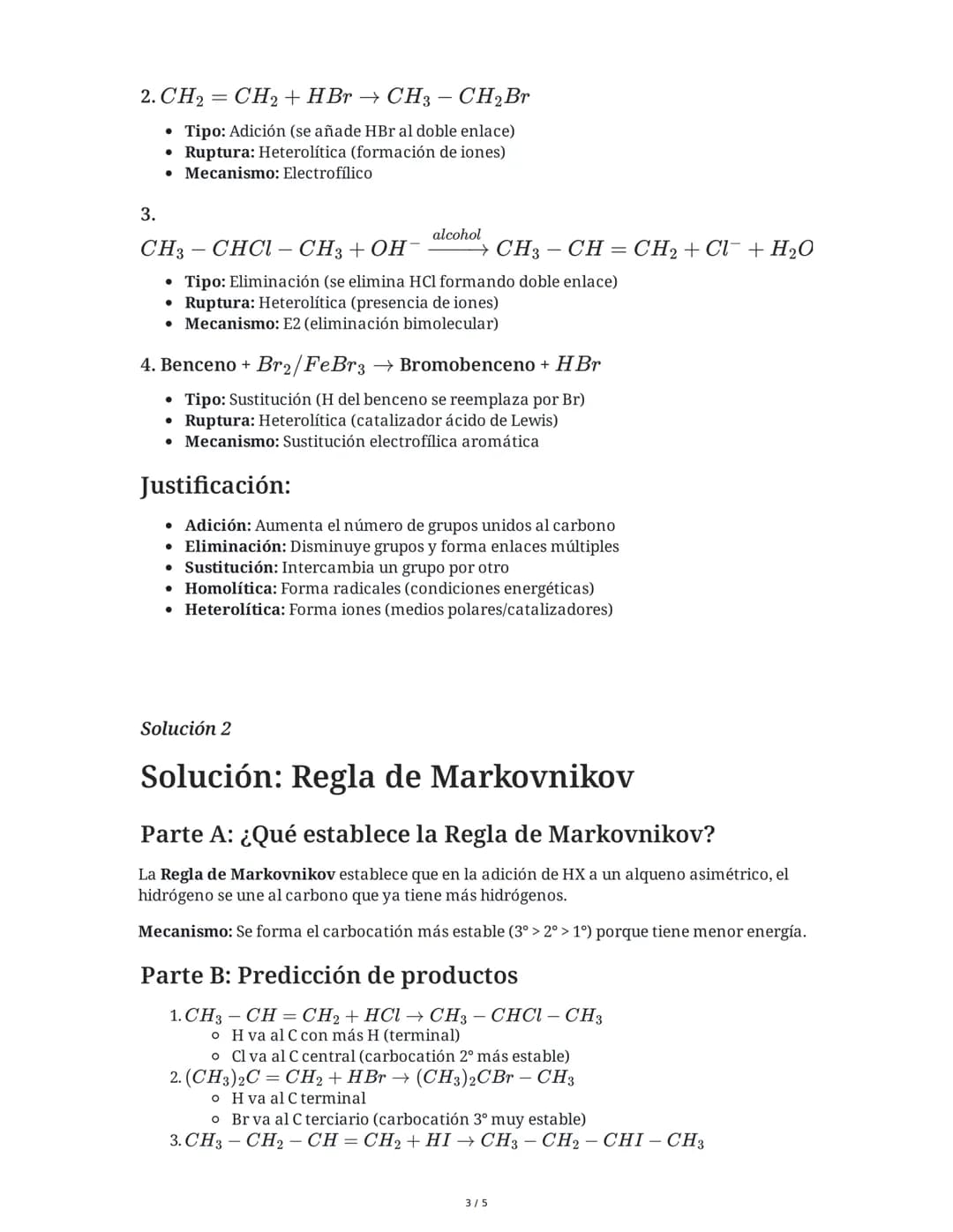 29 May 2025
Reacciones Clave en Química Orgánica
Tarea 1
Clasificación de reacciones orgánicas y mecanismos
Analiza las siguientes reaccione