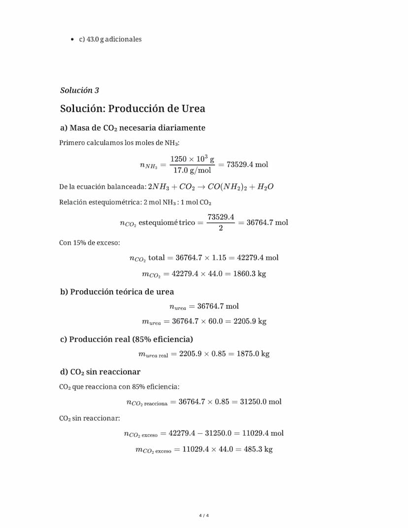 5 June 2025
Reactivo Limitante y Estequiometría de
Reacciones
Tarea 1
En una reacción química, el amoníaco (NH3) reacciona con dióxido de ca