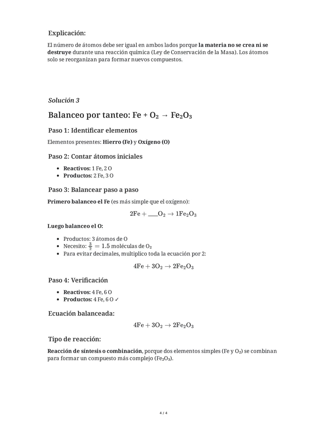 # Balanceo de Ecuaciones Químicas

28 May 2025

## Tarea 1

**Balanceo de ecuaciones químicas básicas**

Balancea las siguientes ecuaciones 